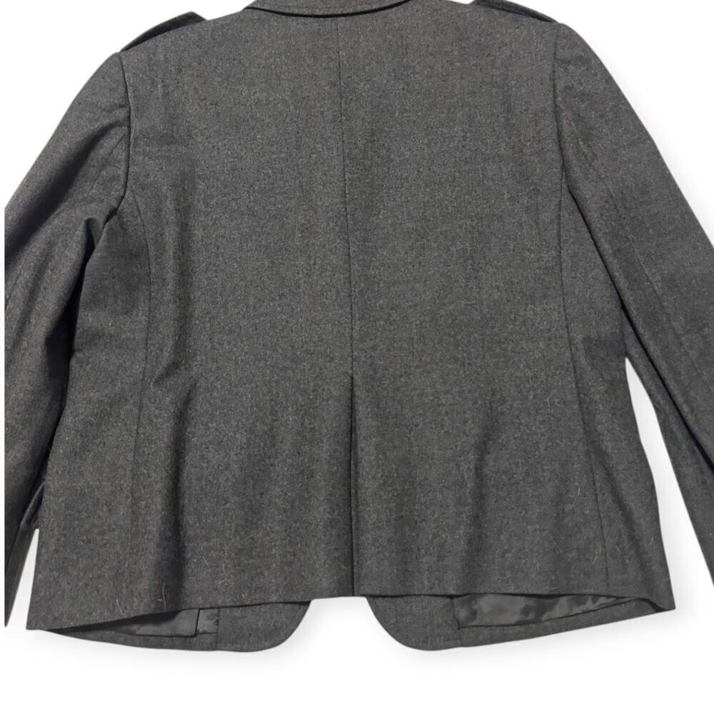 Miu Miu Gray Virgin Wool Blazer Jacket, Size 46it… - image 8